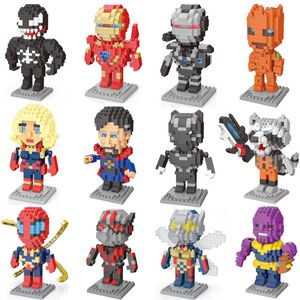 Anime Micro Blocks Small Particles Mini Building Assembled Anime Figur Block Model Education Toy Gift