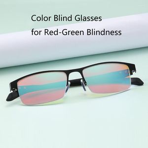 Óculos de sol para homens e mulheres Óculos para daltonismo Vermelho Verde Corretivo para daltonismo 2 lados com lentes de revestimento para adultos