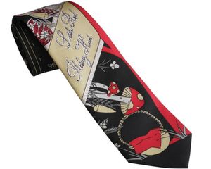 Neck Ties Unique Creative Printing Cool Funny Party Little Red Riding Hood Black Mushroom As A Gift3432185