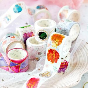 Presentförpackning 30mmx5m guldstämpel band Färg Dividing Stickers Border Masking Adhesive Paper Washi Tape DIY Scrapbooking Hand Account