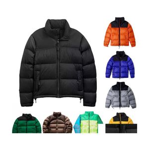 Kurtki męskie Top Mens Kurtka Kobiety z kapturem ciepłe parka mężczyźni czarny puffer literowy nadruk odzież znona na Windbreaker Winter Fashion Dh3bp