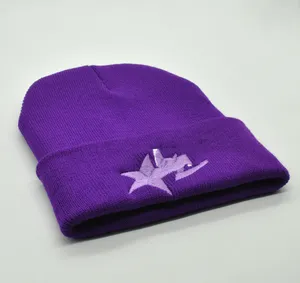 Chapéu de lã Trendy ao ar livre chapéus de gorro casual Hip Hop Homens e mulheres Cartas de casal de bordado de malha na moda