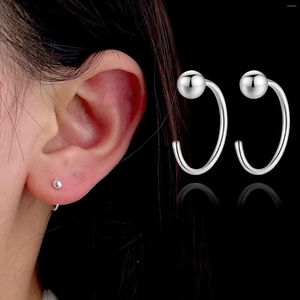 Stud Earrings Handmade Round Simple For Teen Girls Minimalist Piercing Studs Trendy H2o Hoops