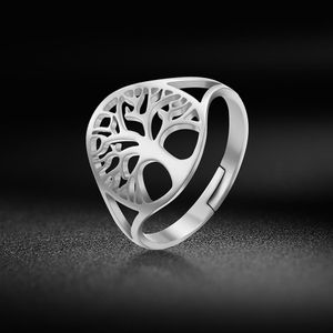 Adjustable Ring Viking Stainless Steel Finger Rings Amulet Jewelry Anniversary Gifts for Women Men