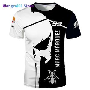 Wangcai01 Herren-T-Shirts 3D-Schädeldruck T-Shirt Männer Motorrad Print Rennen T-Shirt Sommer Fashion Punk T-Shirt Ma Plus Size Streetwear Neu 0306H23