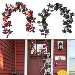 Decorative Flowers DIY Halloween Thanksgiving Day Artificial Pumpkin Room Decor Cane Vine