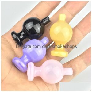 Rauchen Pfeifen Neue 25mm Colorf Glas Blase Carb Kappe mit dicken Pyrex Tops Ball Kappen Für Domeless Quarz Wasser Tropfen lieferung Home Gar Dhxx1