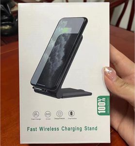 Foldable 15W Qi Wireless Charger Station Fold Stand Fast Charging Holder for Samsung S10 S20 USB C Phone Charge for iPhone 14 13 Mobile Phone