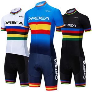 Orbea Bisiklet Kısa Kollu Jersey (BIB) Şort Setleri En Çok Satan UV Anti-UV Bisiklet Giyim Nefes Alabilir Bisiklet Tekdüze Ropa Ciclismo Y23030601