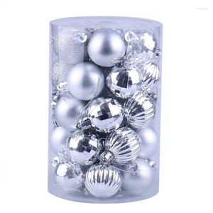 Dekoracje świąteczne 34PC 40 mm Xmas Tree Ball Baeble wiszące domowe ozdoby dekoracje do domu (srebrne)