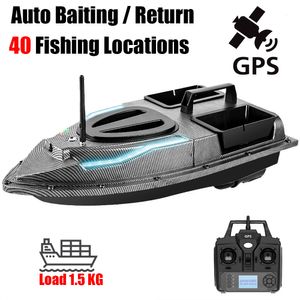 Электрические лодки RC v900 GPS 40 очков 500 м. Автоматическое возвращение 1 5 кг V700 RC Bait Boat с рулевым светом для рыбалки по беспроводной сети 230303