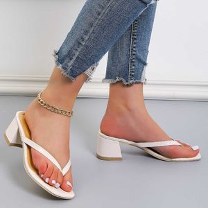 Sandals BCEBYL 2023 Summer New Fashion Casual Clip Toe Fish Mouth Women's Beach Sandals Female Coarse Heels Sandals Female Z0306