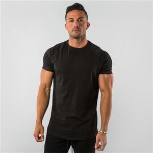 Magliette da uomo Maglietta tinta unita da uomo Allenamento estivo Palestra Sport Maglietta a maniche corte Bodybuilding Allentata e confortevole