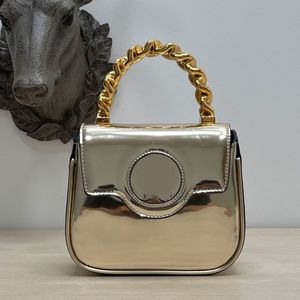 Frauen Handtasche Crossbody Umhängetasche einfache echte Leder -Hardware -Kopfklappe Handtaschen Cowide abnehmbarer Kettenkettengriff Lady Geldbeutel hohe Qualität