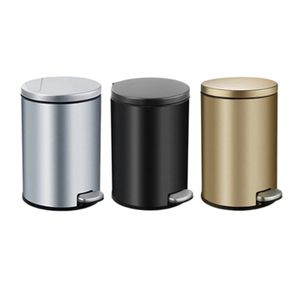 Avfallsbackar Fotpedal Garbage Bin Oil Proof med mjukt nära lock med skräpväska ringar soptunna Step Trash Can For Kitchen Badrum EL 230306