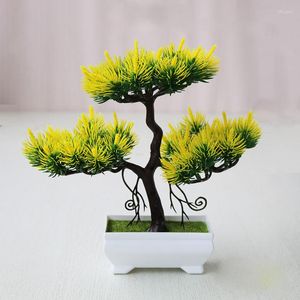 Dekorative Blumen, künstlicher Baum, Mini-Bonsai-Topf, Yingkesong-Pflanze, gefälschte Blumen im Topf, Ornament für Zuhause, Raumdekoration