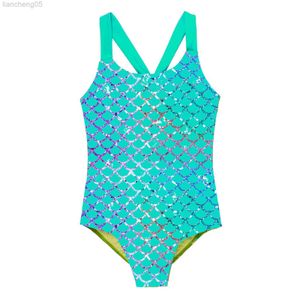 Meninas de uma peça de uma peça de um macacão de banho de banho 2021 moda infantil garotas roupas de banho imprimidas menina bodysuit infantil de maiô de roupas de praia w0310