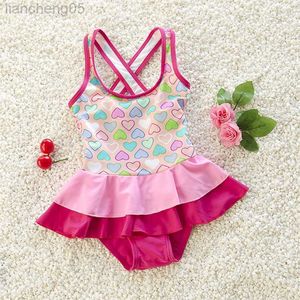 Costumi interi YinFengTing Nuovi 2-7 anni Bambini Dot Bow Costumi da bagno Bambini Costumi interi per bambini Costumi da bagno per ragazze Costumi da bagno Abbigliamento da spiaggia 2023 W0310