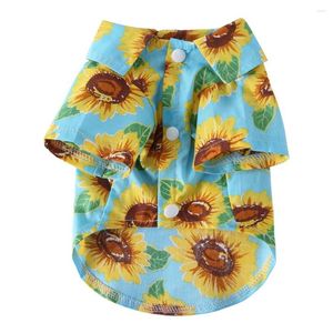 Abbigliamento per cani Camicia hawaiana per animali domestici Stampa scozzese sottile da spiaggia Vestiti piccoli e medi Teddy Chihuahua