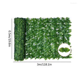 Fiori decorativi Foglia artificiale Privacy Recinzione Rotolo Cortile Balcone Decor Mock Green Wall Abbellimento Giardino esterno