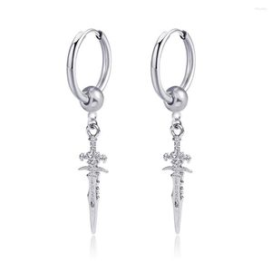 Dangle Earrings Retro Punk Arrow Cross Earring Stainless Steel Ears For Men Party Cool Hoop Male Jewelry