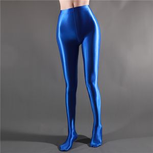 Frauen Leggings glänzende undurchsichtige Leggings glänzende hohe Taillenstrumpfhosen sexy Strümpfe Yoga Hosen Training Frauen Sport Leggings Fitness 230303