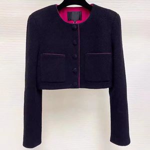 Chan New 2023 Spring Women's Brand Jacket Fashion Ootd High-end Осенний зимний классический логотип твидовый цвет Leisure Spring Coats Cardigan день рождения рождественский подарок