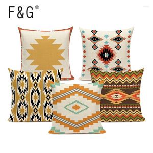 Pillow Supplier Village Floral Textil Plaid Stripes Throw Pillows 45Cmx45Cm Square Sofa And Chair 1 Side Printing Cover