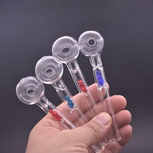 Diamond Glass Oil Burner Pipe Colorful High Quality Glass Pipes Great Tube Tubes Nail Tips 4.8inch Lenght 30mm Oil Bowl Smoking Pipe Fot Dab Rig Hookah