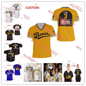 The Bad News Bears Baseball Jerey Timmy Lupus Jose Aguilar Gioventù da uomo cucita personalizzata # 12 Tanner Boyle # 44 Ahmad Abdul-Rahim 10 Rudi Stein Movie Jerseys