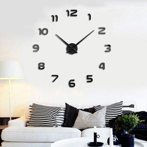 Zegary ścienne 3D DIY Acryl Mirror Clock Dekoracja ślubna Zegarek Naklejki Dekorowanie salonu kwarcowe igła 2023 za darmo