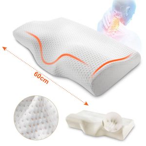Pillow Orthopedic Memory Foam 60x35cm Slow Rebound Soft Slepping s Butterfly Shaped Relax The Cervical For Adult 230306