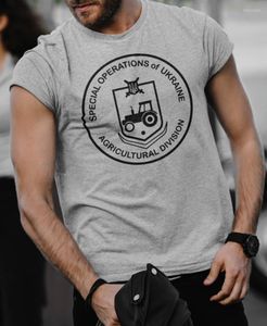 Camisetas masculinas Exército da Ucrânia Ucrânia Forças Especiais Zelensky Men T-shirt Manga curta Casual Cotton O-Golago Verão