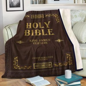 Cobertores Jesus Bíblia Cobertor de alta qualidade Flanela macio macio no sofá -cama adequado para ar condicionado