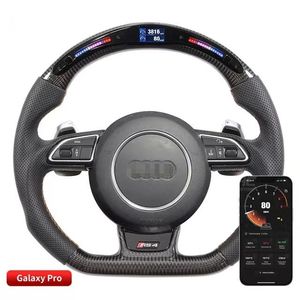 LED Smart Carbon Fiber Steering Wheel Compatible for Audi RS3 RS4 Car Accessories