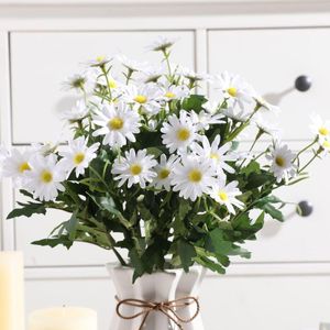 Fiori decorativi 5 bastoncini per confezione Decorazioni per la casa Bouquet di gambo di crisantemo essiccato naturale Fiore margherita Wild Mini