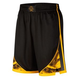 2023 Team Basketball Shorts GS City Black Gold Running Sports Clothes Size S-XXL Mix Match Order High Quality