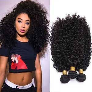 Wig Caps 12A Brazilian Wet and Wavy Bundles Virgin Human Hair 4 Bundle Deals Afro Kinky Curly Hair Extension Cheveux Humain Cheap Bundles J230306
