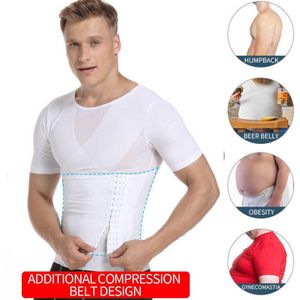 Herren Body Shaper Kompression Shirts Bauch Shapewear Bauch Abnehmen Mantel Gynäkomastie Shapers Korsett Taille Trainer Fajas Tops175