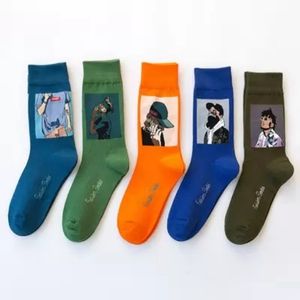 2023 Womens Socks Off Multi Color and White Long Cotton Female Soild 5 Colors Mesh för alla storlek N1