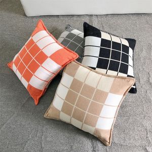 Designer H striped throw pillow living room sofa cushion cover car office waist back nap pillow bed headrest cushion back cushion back pillow