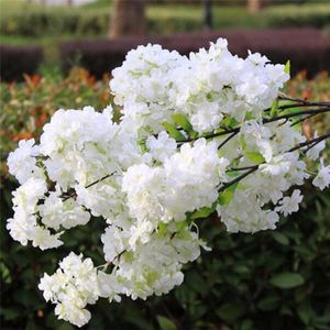 Decorative Flowers & Wreaths Artificial 1 Branchlet High-end Simulation Cherry Blossoms Plant Japanese-style Fake Wedding Home Decoration