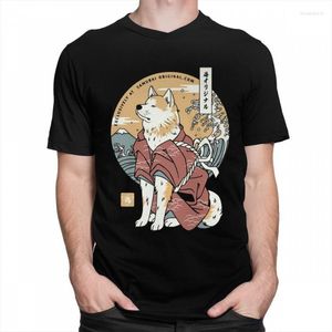Magliette da uomo cartone animato giapponese Kawaii Akita Dog Samurai Warrior Shirt Men Women Short Shorted Graphic Tee Strating Streetwear Casual Streetwear Tops