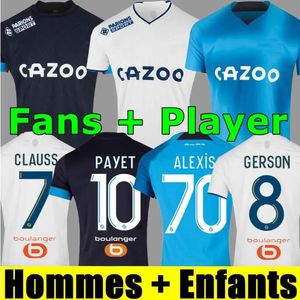 22 23 camisas de futebol 2022 2023 Marselha Maillot Foot Cuisance Guendouzi Alexis Gerson Payet Clauss futebol camisas