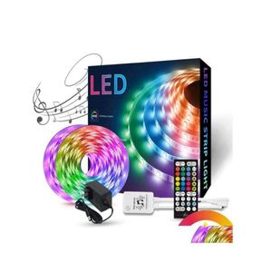 LED -Streifen RGB LED -Streifen Leuchte 5m 10 m wasserdichtes Klebeband DC12V Ribbon Musik Flexible Streifenlampe Ableuchten Leuchten Leuchtti3983782