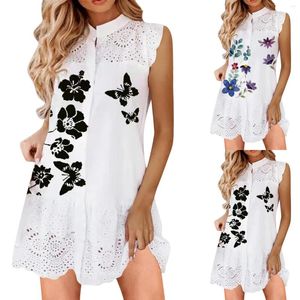 Casual klänningar sexiga för kvinnor Löst fit Womens Summer Short Sleeve Crewneck randig kväll Fall maxi klänning petite längd