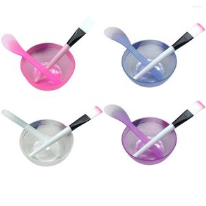 Set da donna Ciotola per miscelare Bellezza per il viso Pennello per applicare Lavabile Salone Professionale per trucco femminile Stick Colore casuale