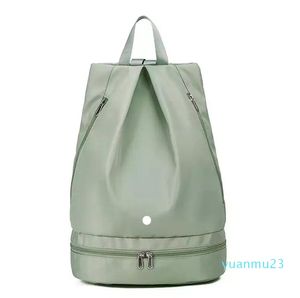 Mulheres Yogo Backpack Bag New Dry and Wet separado com armazenamento de sapatos à prova d'água para LL Fit Gym 46