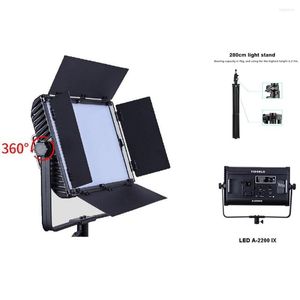 Flash Heads LED Panel Light Po Studio Yidoblo A-2200IX Lighting Pographic 5500K For Youtube Video With Tripod Black