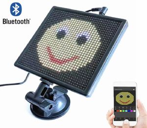 Nieuwheid Items 12V 32x32 RGB Bluetooth LED -expressiescherm Displaysbord GIF Programmable Smile Face Led Licht Lichtshow op CAR R7224904
